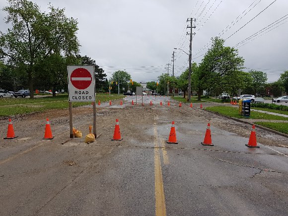 The City of Guelph says a stretch of Dawson Road had to be closed following a water main break.