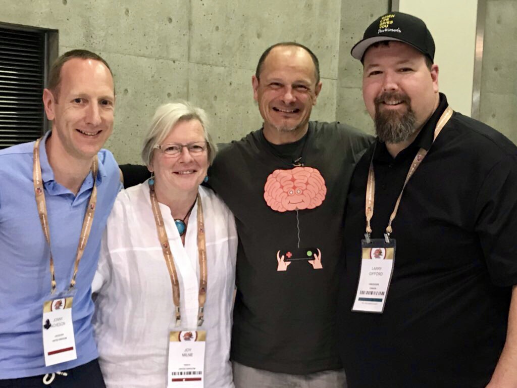 The World Parkinson's Congress is taking place in Kyoto, Japan. On this episode of 'When Life Gives You Parkinson's,' we'll feature (from left to right) geneticist Matt Farrer of UBC, Joy Milne, Matt Eagles and podcast host Larry Gifford.