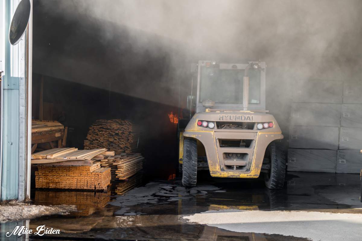 Penticton fire crews were called to a blaze just after 4:30 a.m. on Monday. 