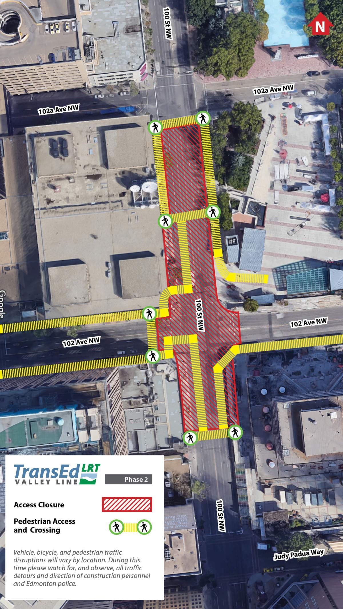 Intersection closures continue downtown Edmonton for LRT construction - image