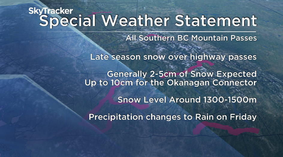 Special Weather Statement Issued For Mountain Snow In Southern B.C ...