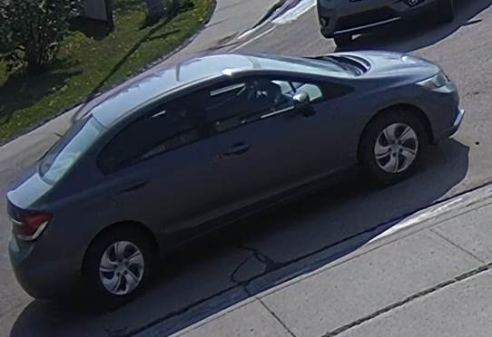 The vehicle of the man suspected of groping a young woman and his vehicle in north Edmonton on May 29, 2019.
