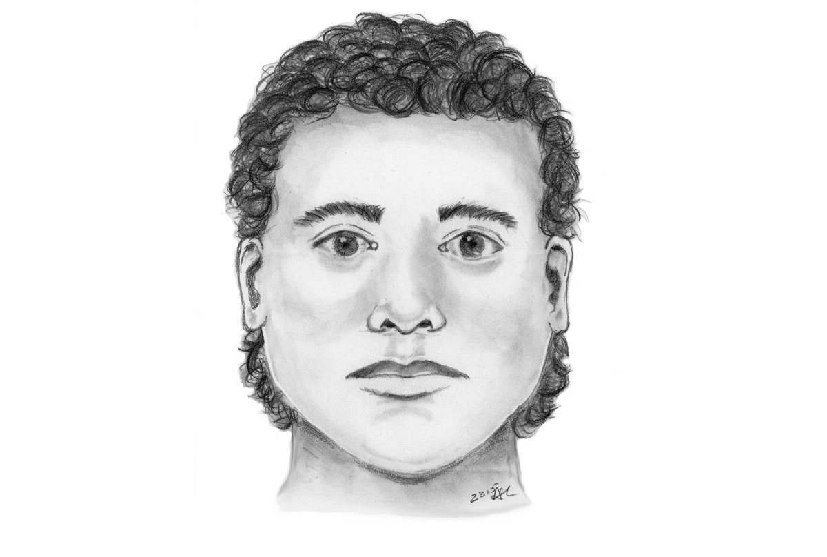 A composite sketch of the man suspected of groping a young woman in north Edmonton on May 29, 2019. 