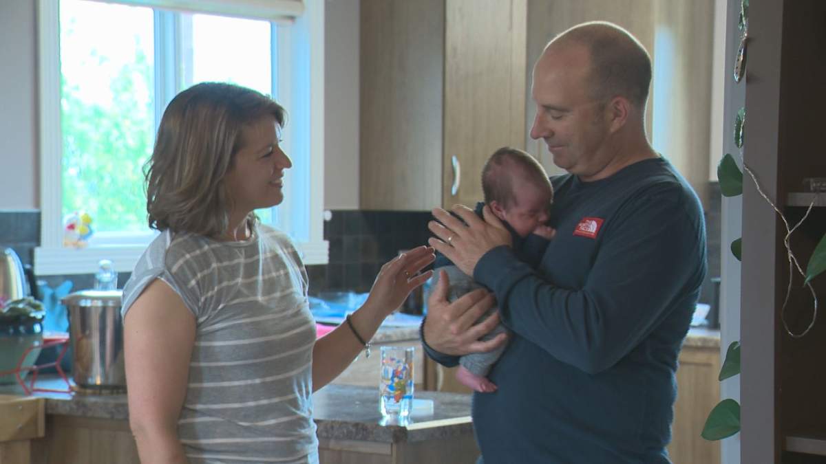 Sara and Kurt adjusting to life as a family of four.