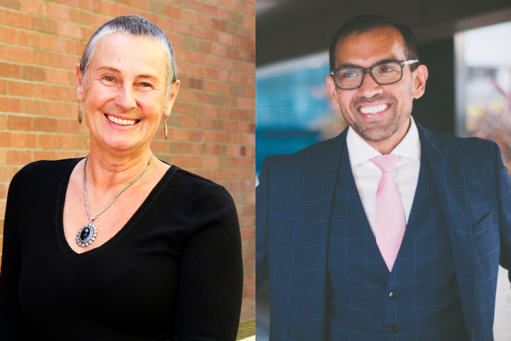 Julie Macfarlane, left, says her former colleague Emir Crowne, right, sexually harassed students at the University of Windsor. He vehemently denies the allegations and has filed a defamation suit against her in Trinidad and Tobago. 