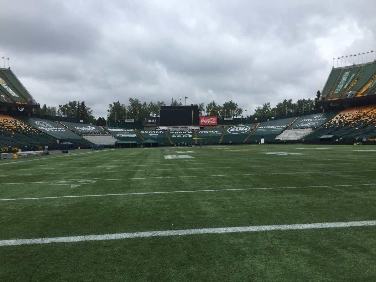 The Brick Field at Commonwealth Stadium following the end of training camp on Thursday. June 6, 2019.