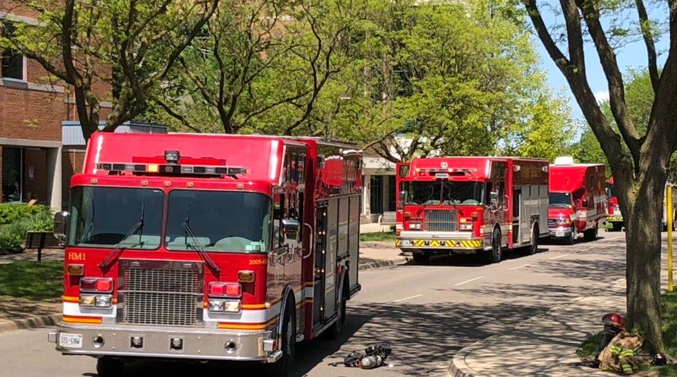 London fire department are working with partners to evacuate a portion of Grey St after a vehicle struck a home and severed a gas line Friday morning. 