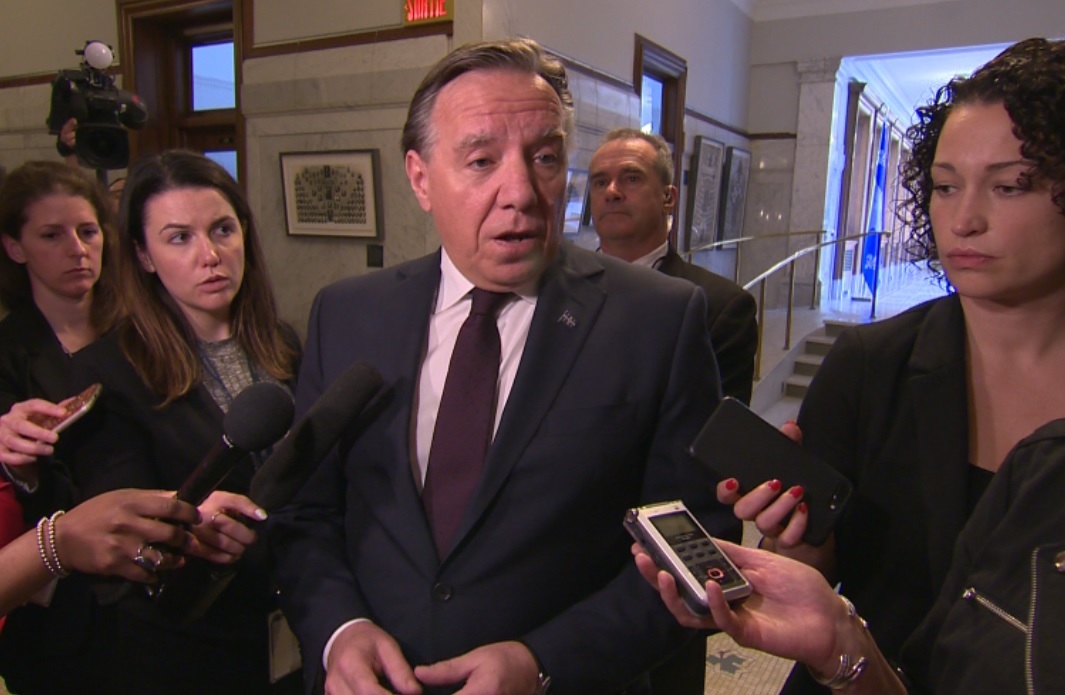 François Legault speaks to reporters at the National Assembly Monday, June 3, 2019. 
