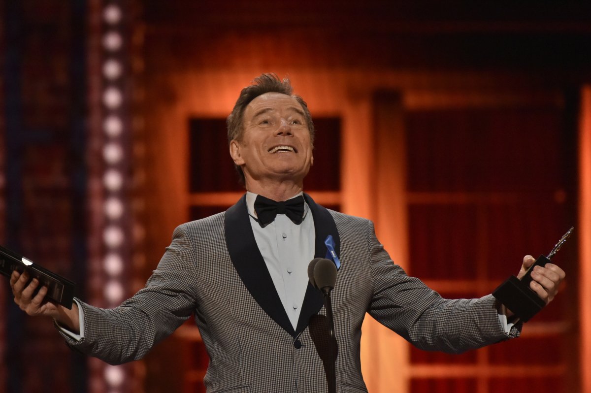 Bryan Cranston winner Best Performance by an Actor in a Leading Role in a Play for Network at The 73rd Annual Tony Awards, broadcast live from Radio City Music Hall in New York, Sunday, June 9.