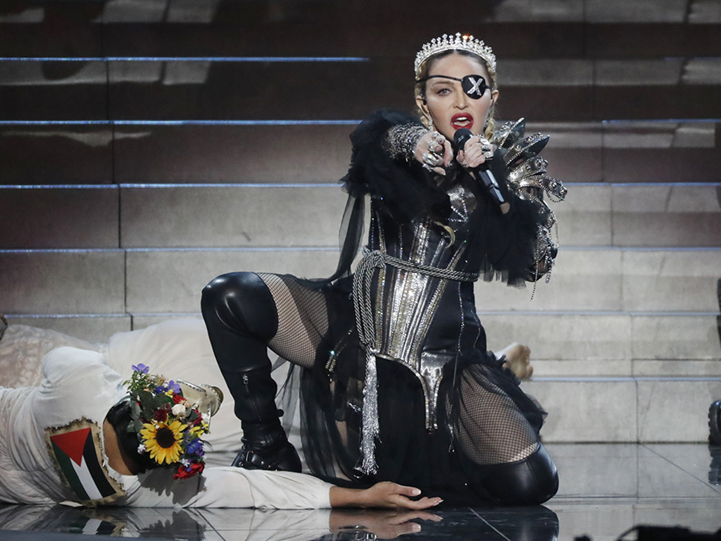 Madonna, performs live onstage after the 64th annual Eurovision Song Contest held at Tel Aviv Fairgrounds on May 18, 2019 in Tel Aviv, Israel.