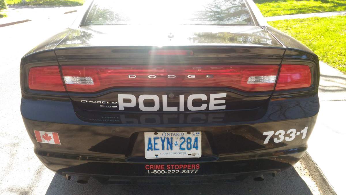 Police say a Chevy Equinox hit two cars stopped at a traffic light at the intersection of Ottawa Street North and Burlington.