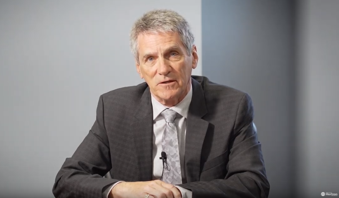 John McGarry, Horizon Health Network’s Board Chair speaks in a video. 
