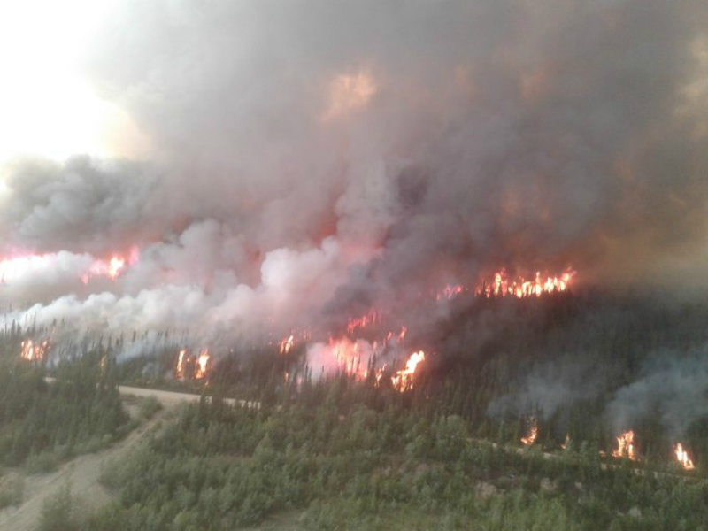 The Hunker Summit fire in the Yukon territory, on June 27, 2019.