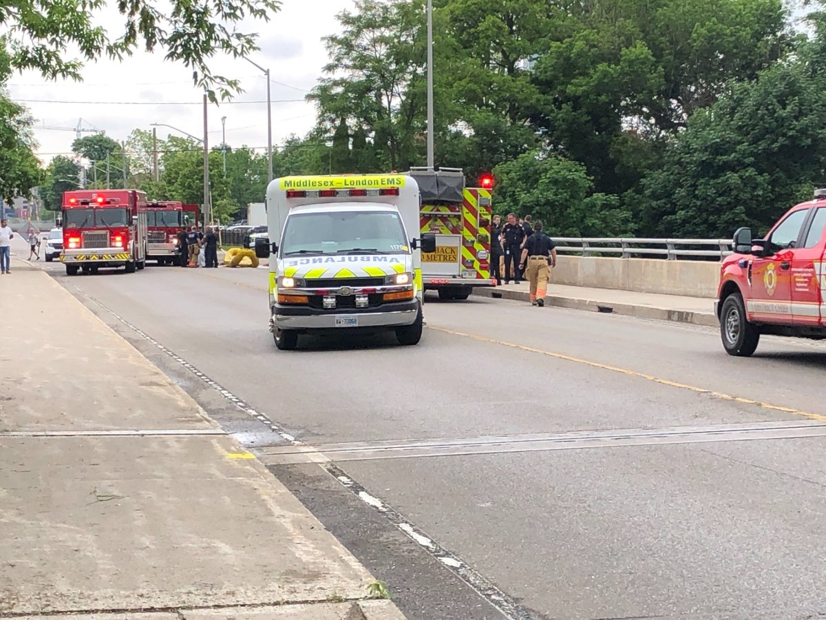London emergency crews responded to reports of a person in the Thames River Thursday morning. 