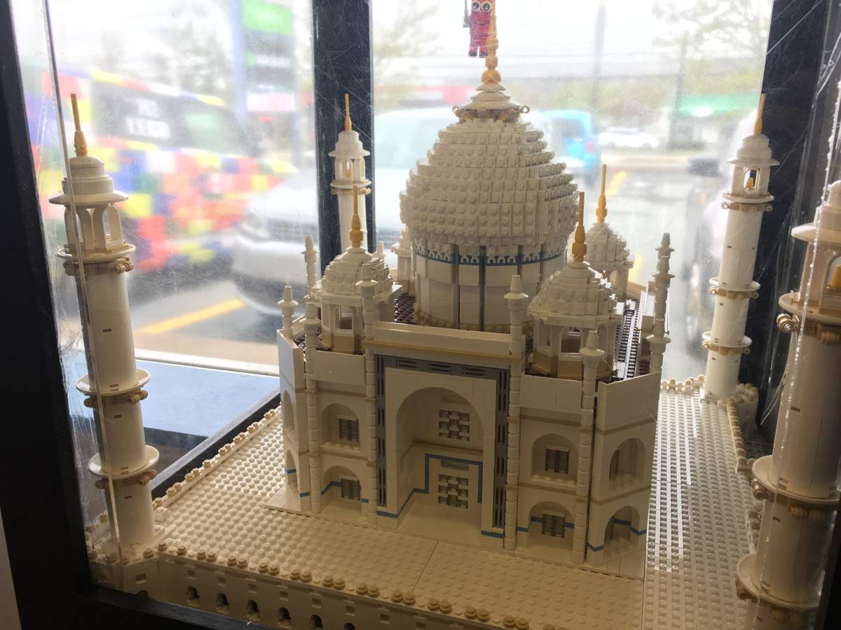 A LEGO version of the Taj Mahal at Build-A-Block Retail & Parties