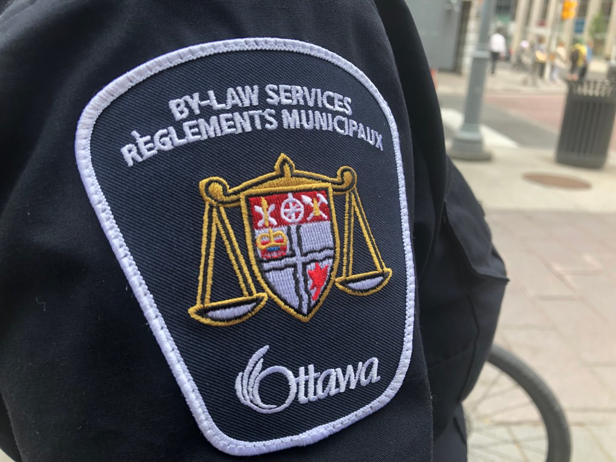 A Ottawa bylaw spokesperson talks to reporters downtown on Monday June 10, 2019.