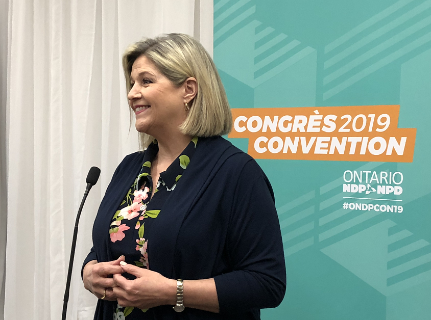 Horwath also criticized the Ford government's actions on the environment, including cuts to flood management funding and its battle with the federal government over the carbon tax.