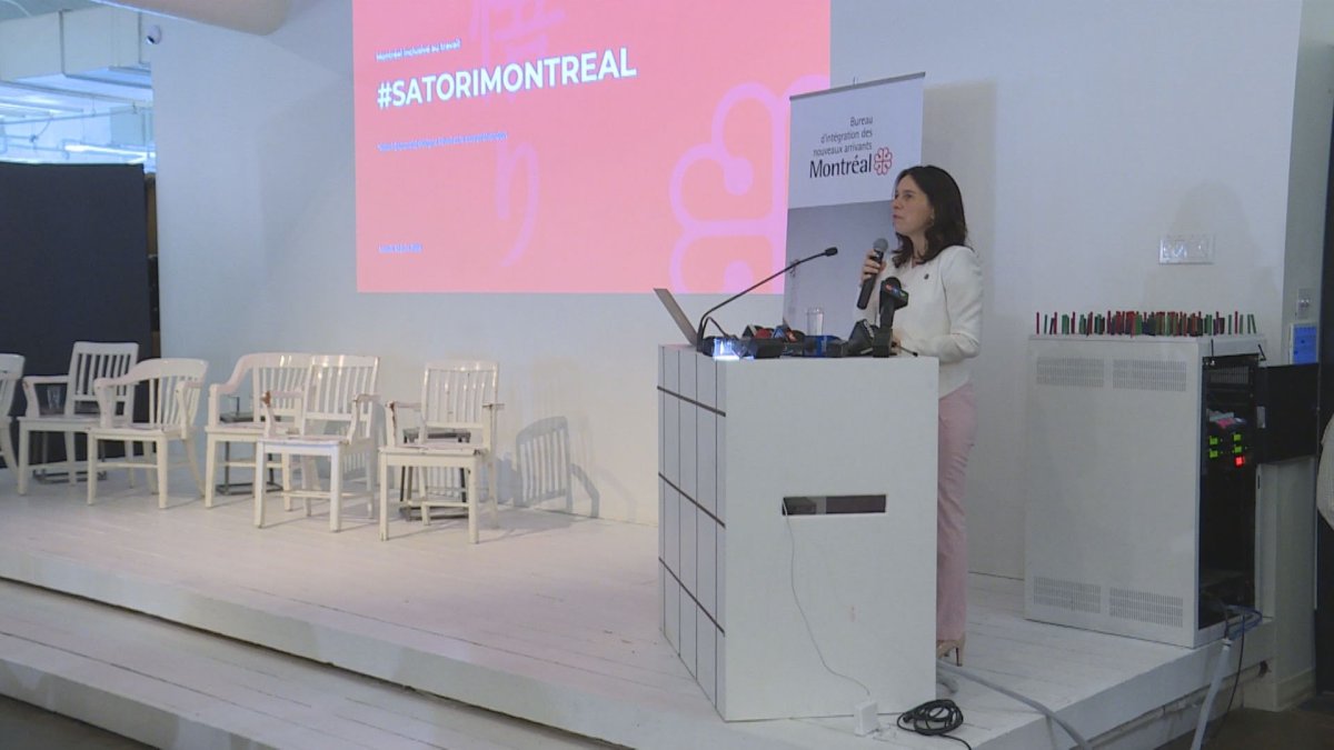 Members of Montreal business community rubbed shoulders along side elected city officials as the mayor unveiled Montréal's Inclusive Workplace Strategy, Wednesday.