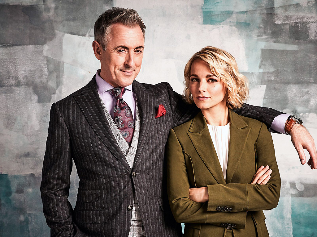 Alan Cumming as Dr. Dylan Reinhart and Bojana Novakovic as Detective Lizzie Needham in 'Instinct.'.