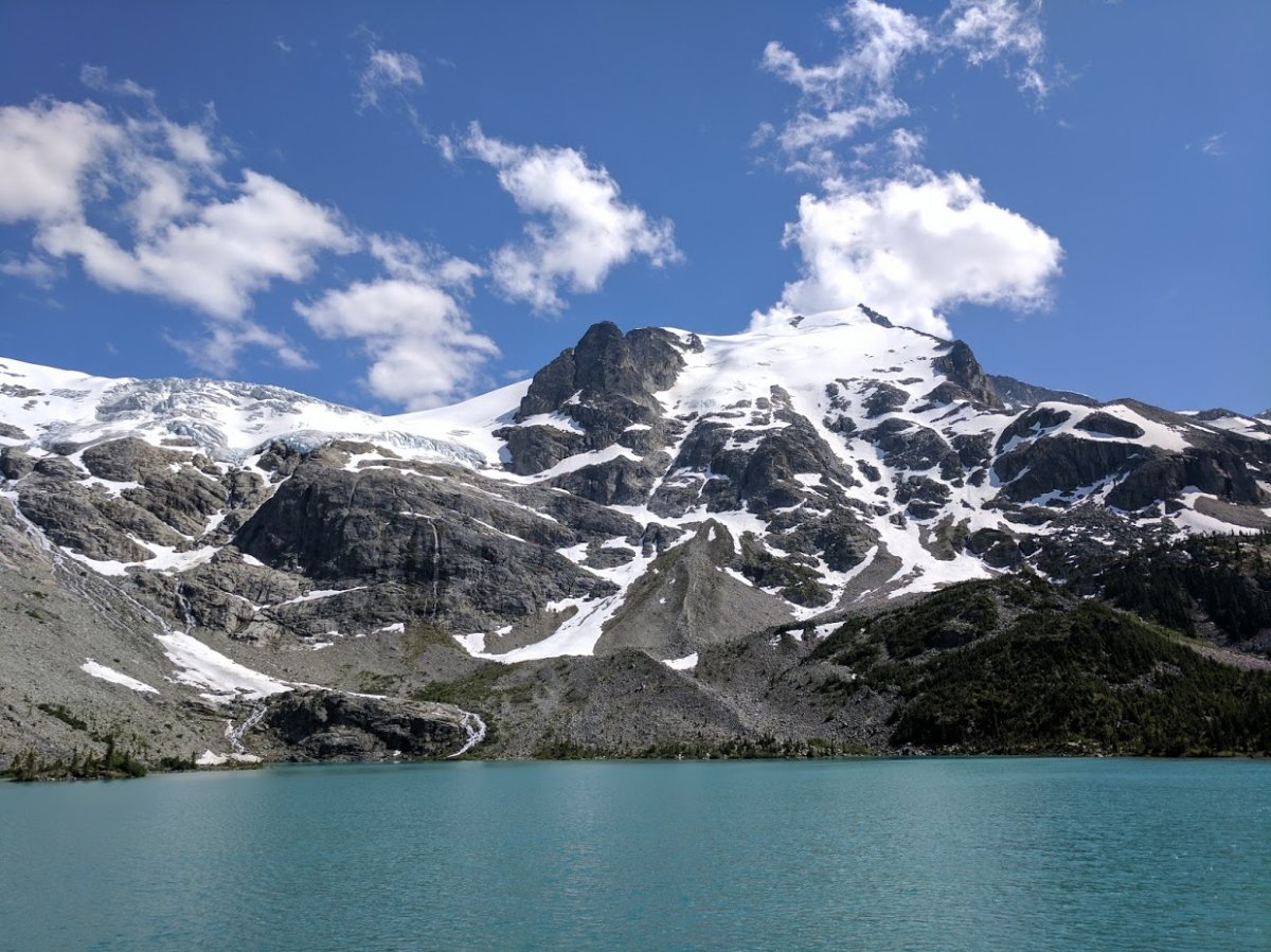 Upper Joffre Lake. While the Instagram-worthy scene is often depicted as a spectacular but desolate landscape, the reality is thousands of park users visiting every day. 