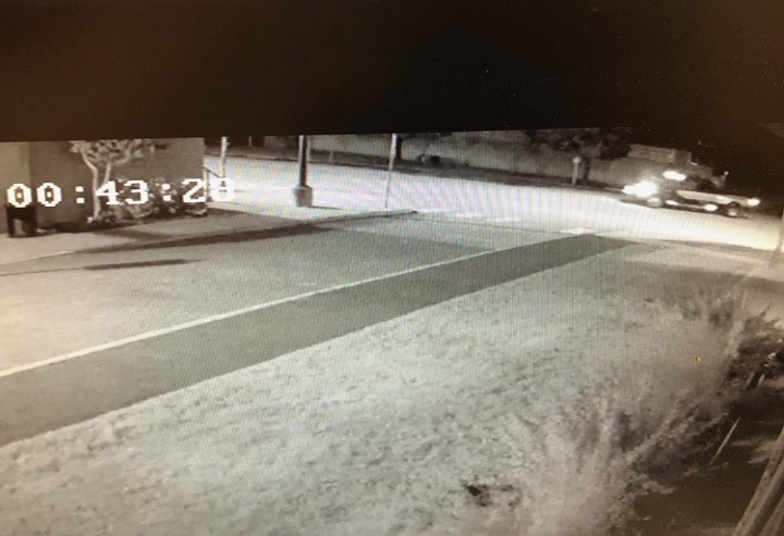 This security camera photo shows exactly when on Wednesday the Kelowna and District Safety Council’s Ford F350 truck was stolen.