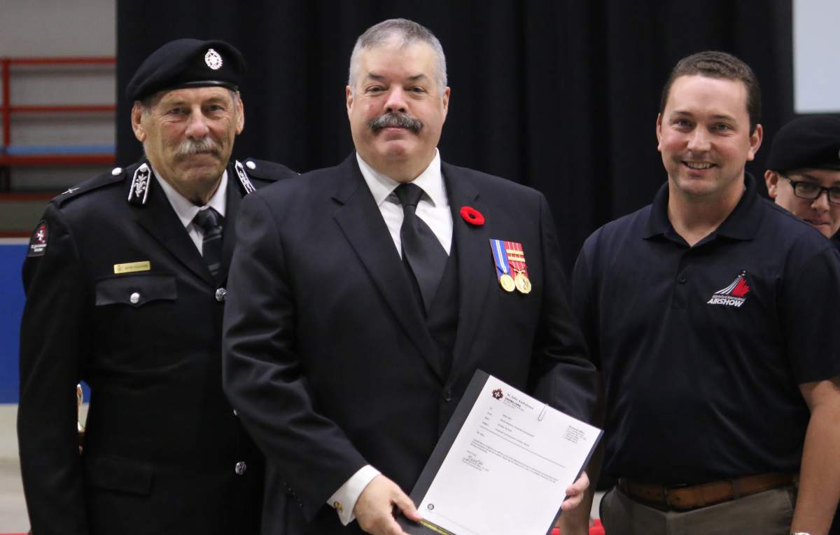 Steve Kern receives the St. John Ambulance Gold Life Saving Award in November, 2018 for his work with the Opioid Overdose Response Team.