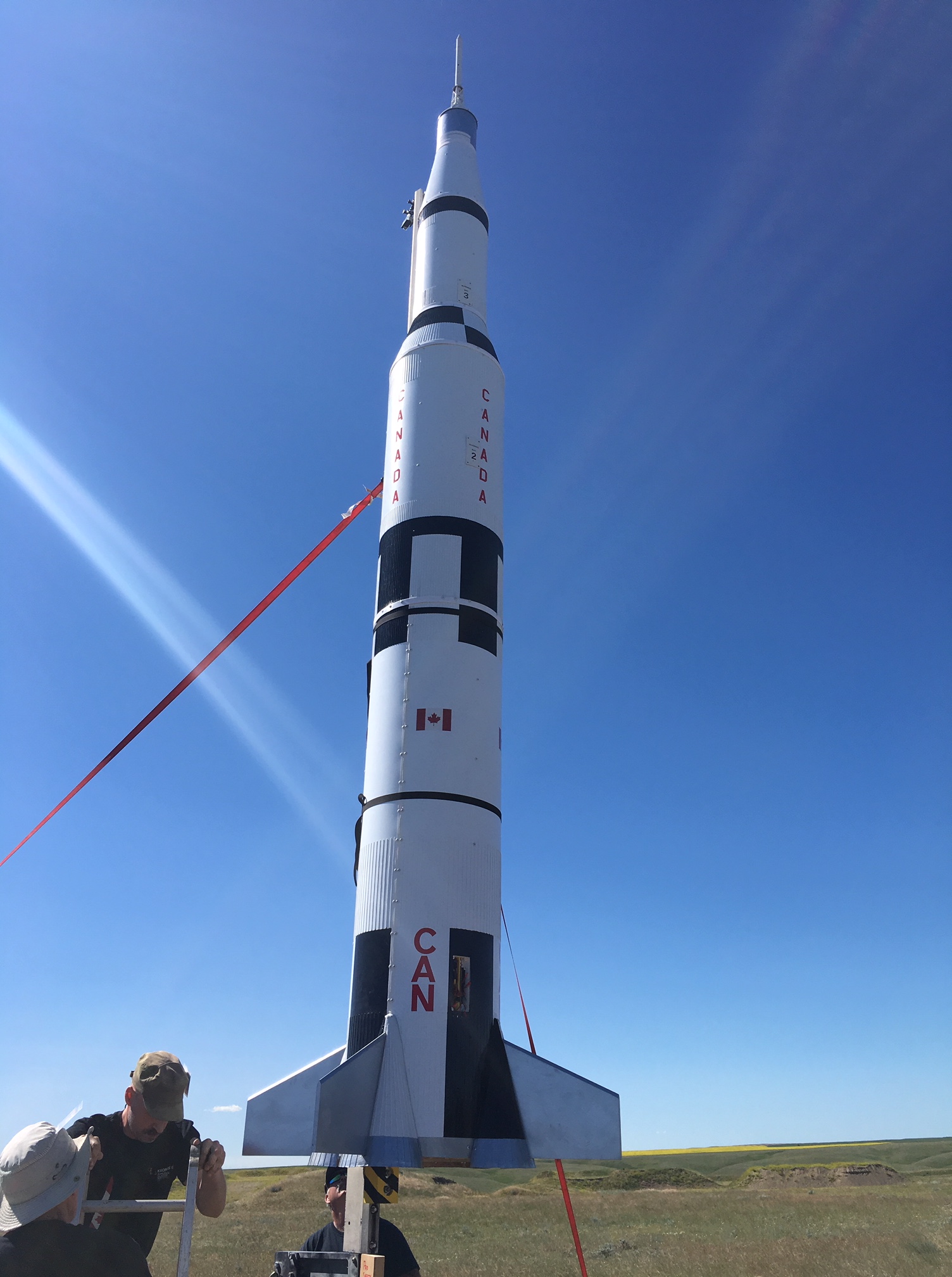 Saturn V rocket model launched in southern Alberta to celebrate