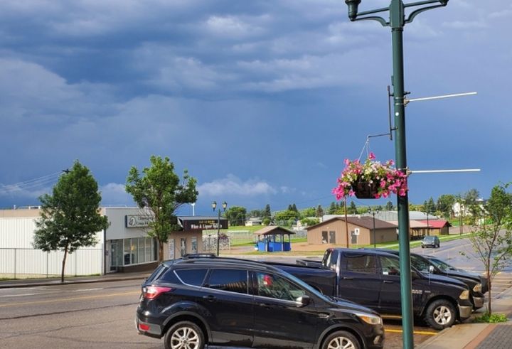 A photo of the sky over the town of Lac La Biche, Alta., taken in the evening on Friday, June 28, 2019.