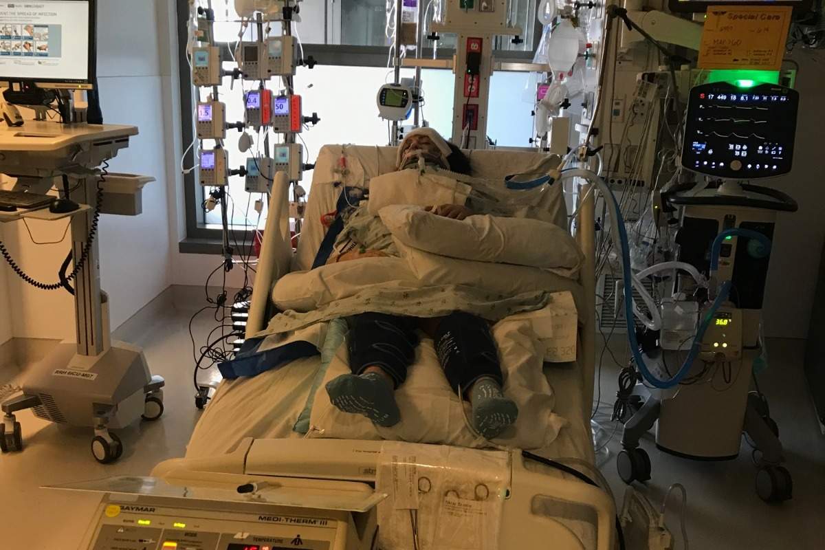 Lynn Phillips shortly after getting admitted to hospital in Los Angeles following a serious car accident in Santa Monica on Thursday, June 13, 2019.
