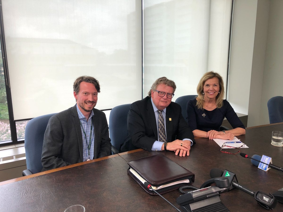 Middlesex-London Health Unit's medical officer of health Dr. Chris Mackie sits down with London Mayor Ed Holder and Ontario health minister Christine Elliott.