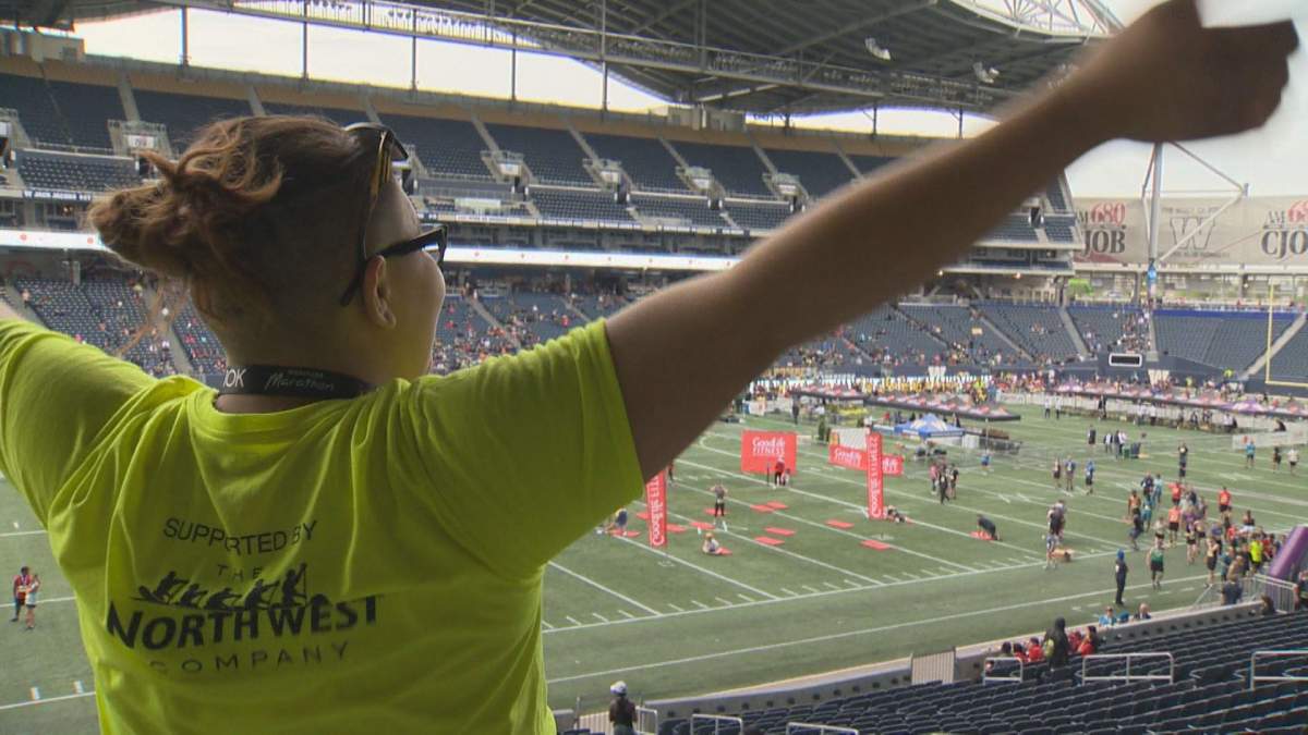 A group of young students from first nations communities in northern Manitoba were among the racers in the 10km event, and they hoped to serve as an inspiration for people back home.