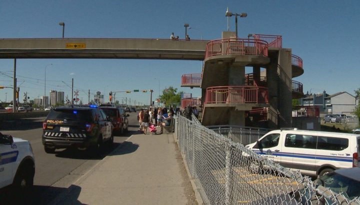 Emergency crews responded to a stabbing at Calgary's Marlborough station on Sunday afternoon.