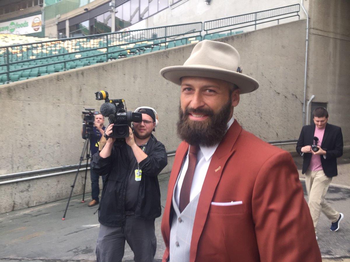 B.C. Lions quarterback Mike Reilly makes his return to The Brick Field at Commonwealth Stadium on Thursday, June 20, 2019. 