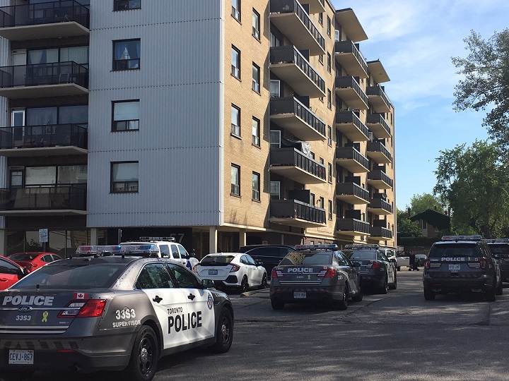 Toronto police on scene investigating the fatal stabbing on Thursday.
