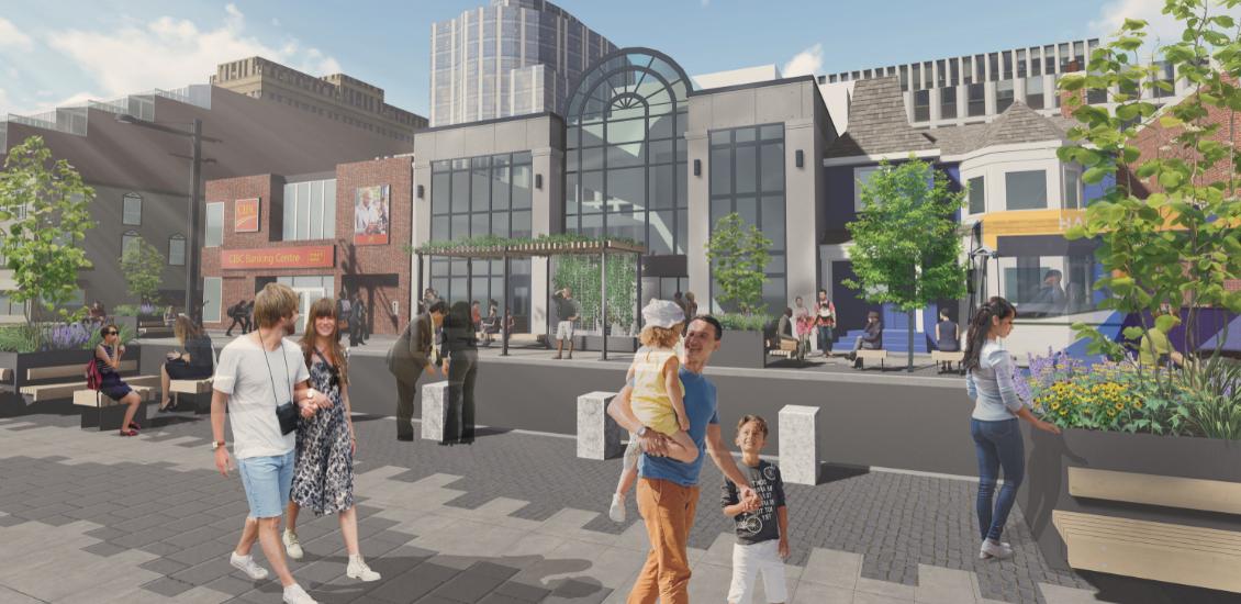 A concept drawing of the Paver Promenade design.