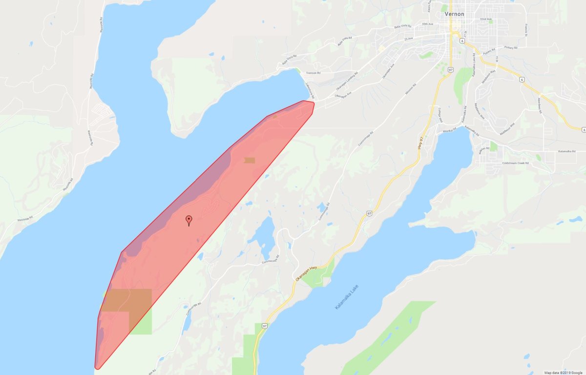 Power has been restored to Vernon residents living near Okanagan Lake.