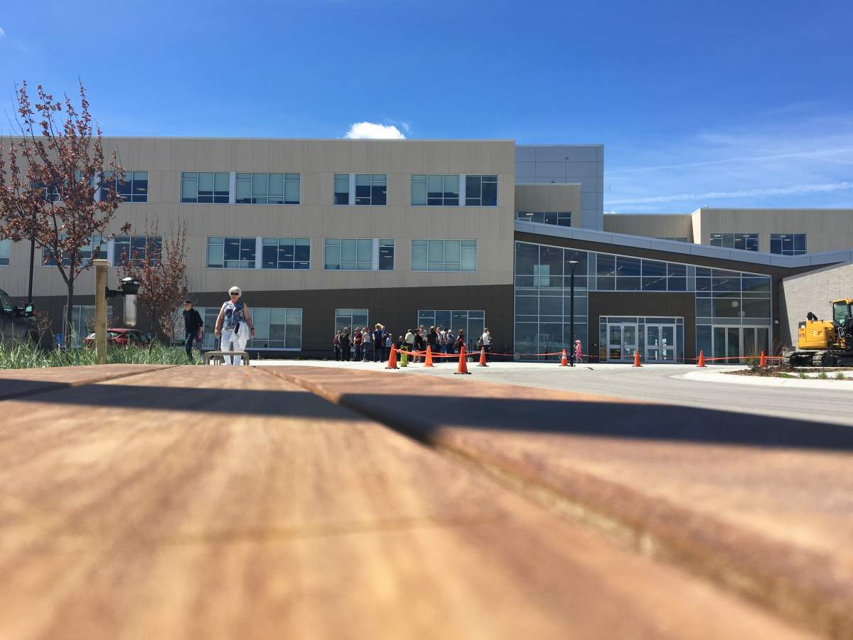 Group gathered outside Rockyview County office to celebrate.