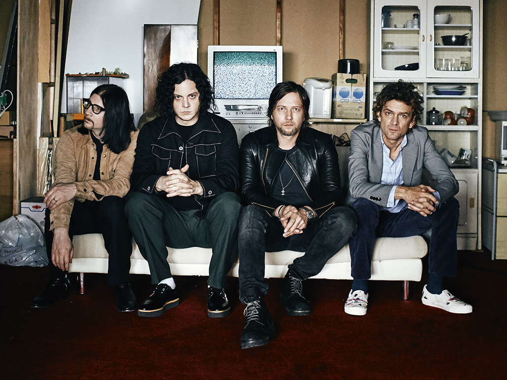 The Raconteurs: (L-R) Jack Lawrence, Jack White, Patrick Keeler and Brendan Benson in 2019.