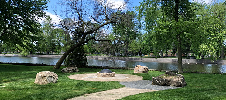 The sacred fire space, located in Guelph's Royal City Park, will be used for spiritual gatherings.