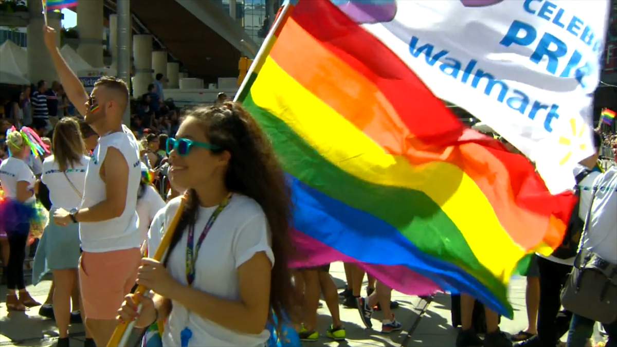Today’s Pride flag has changed slightly from the original version, which featured eight stripes instead of six.