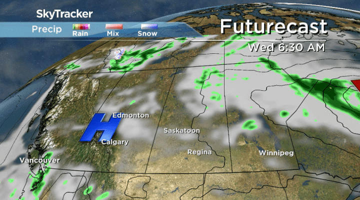 Skies start to clear slightly mid-week as high pressure builds in from the west.