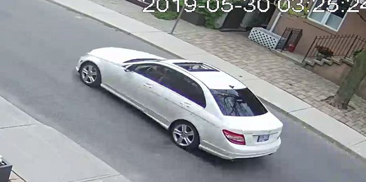Toronto police released images of a suspect vehicle Saturday after a driver allegedly pulled a gun on two people near the city's Midtown neighbourhood on Thursday.