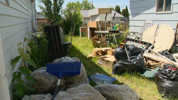 Property removed from the flooded basement of a Swift Current, Sask., home.