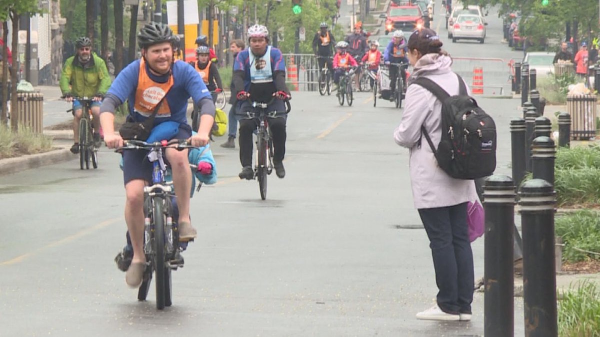 Cyclists taking part in Montreal's Tour de L'Île. Sunday, June 2, 2019.