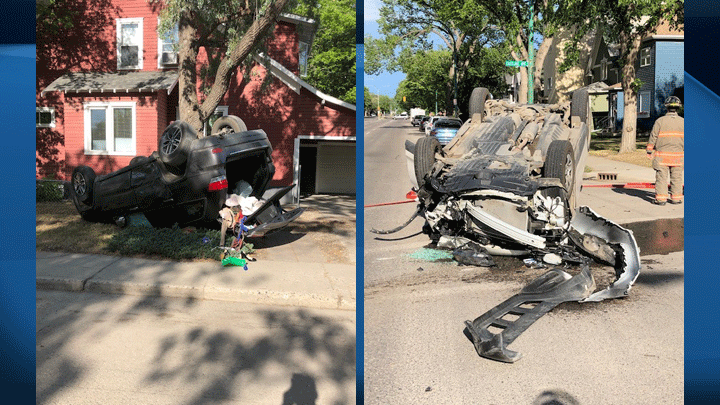 A photo of the two vehicles that crashed at at the intersection of Eastlake Avenue and 8th Street East on June 13, 2019.