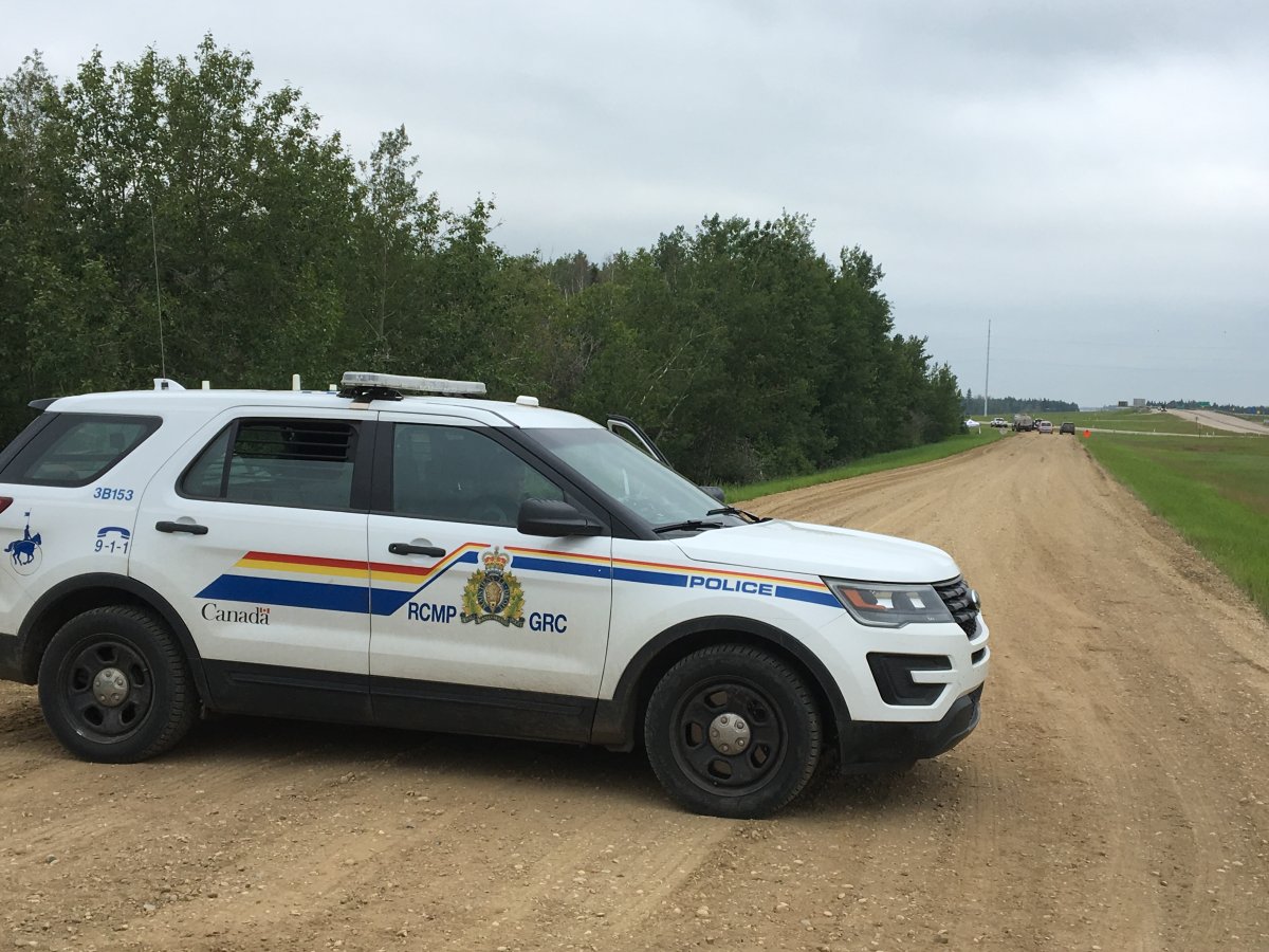 Strathcona County RCMP investigate body found in field near Highway 14 and Highway 21, July 10, 2019.
