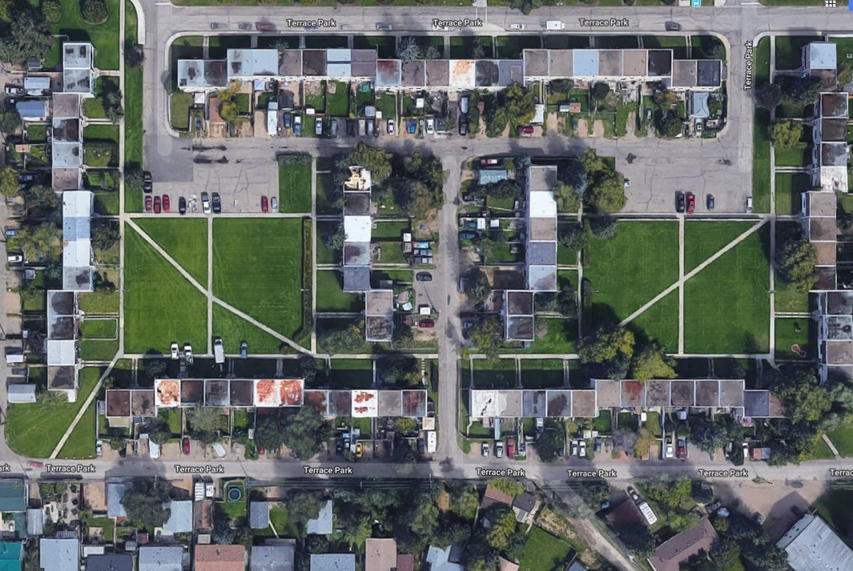 The Terrace Park area in Red Deer, seen here via Google Earth.