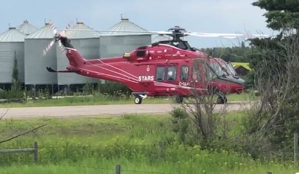 A highway crash near Smoky Lake, Alta., on Saturday, July 27, 2019.