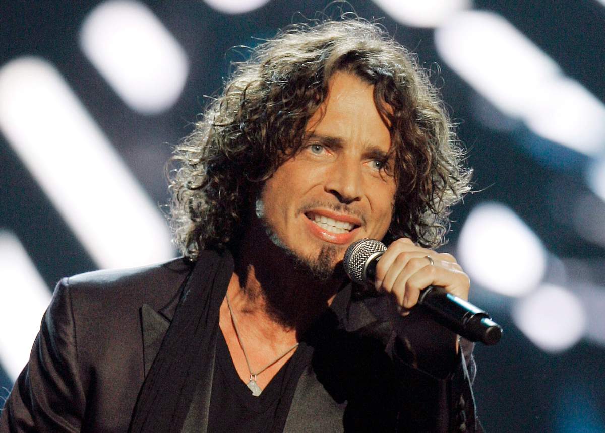 Chris Cornell performs on stage during Conde Nast’s Fashion Rocks show in New York City on Sept. 5, 2008.