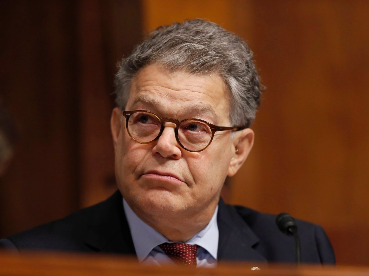 In this Sept. 20, 2017 file photo, Sen. Al Franken, D-Minn., listens during a Senate Judiciary Committee hearing for Colorado Supreme Court Justice Allison Eid, on her nomination to the U.S. Court of Appeals for the 10th Circuit, on Capitol Hill in Washington. 